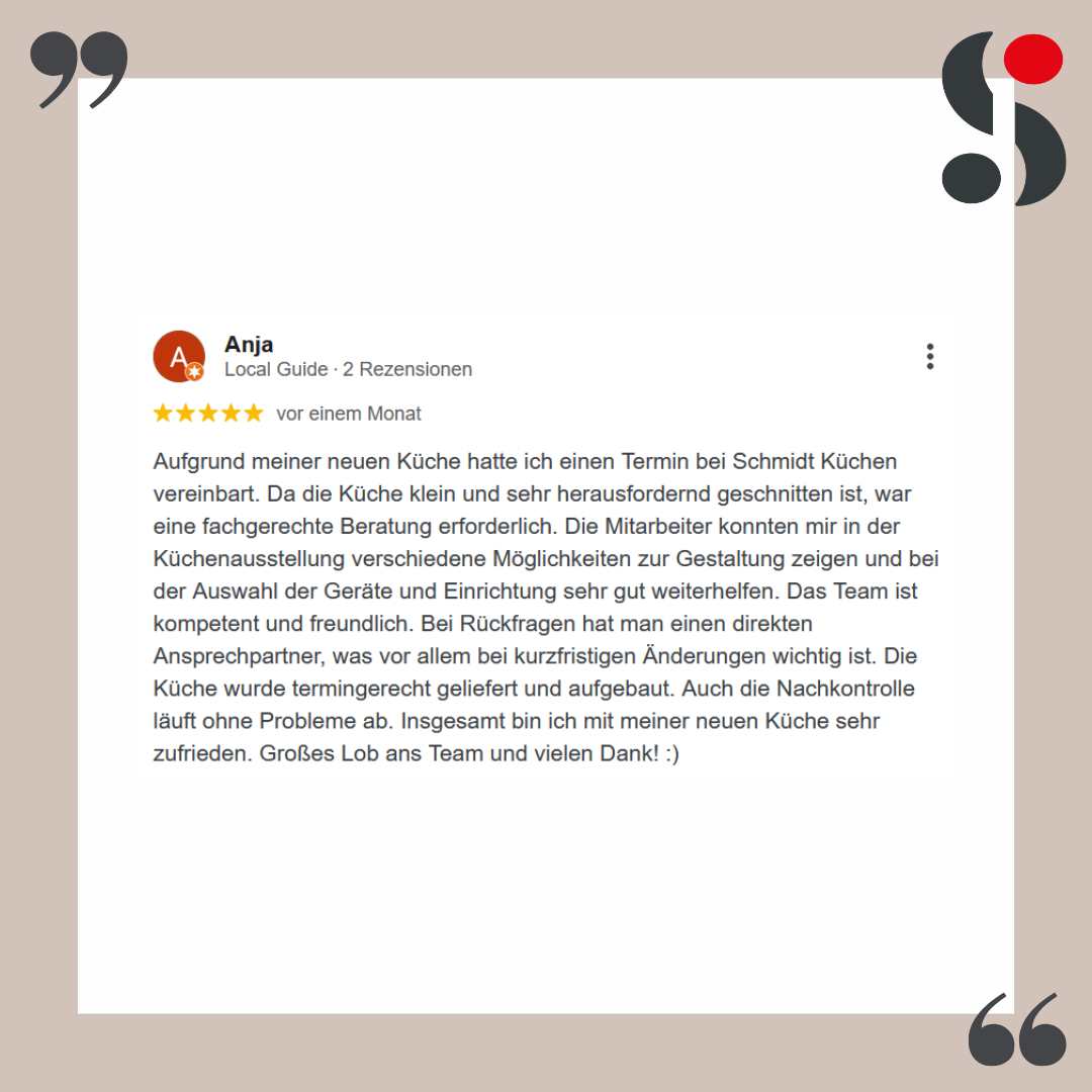Rezension bei Google