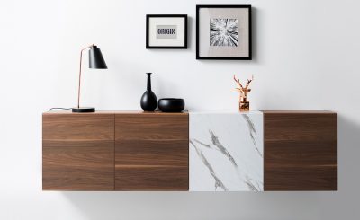 Wandboard Marmorapplikation