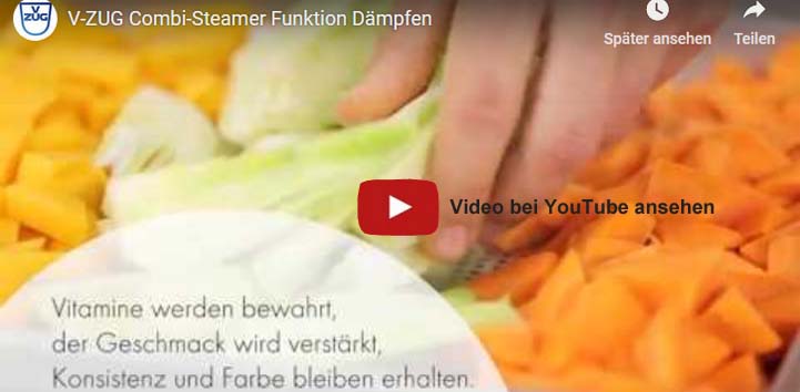 V-Zug Steamer Funktion Dämpfen